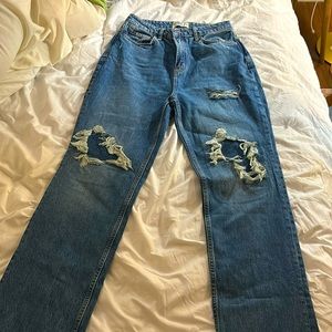 Free People Ultra high rise straight Jean size 30